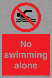 No swimming alone